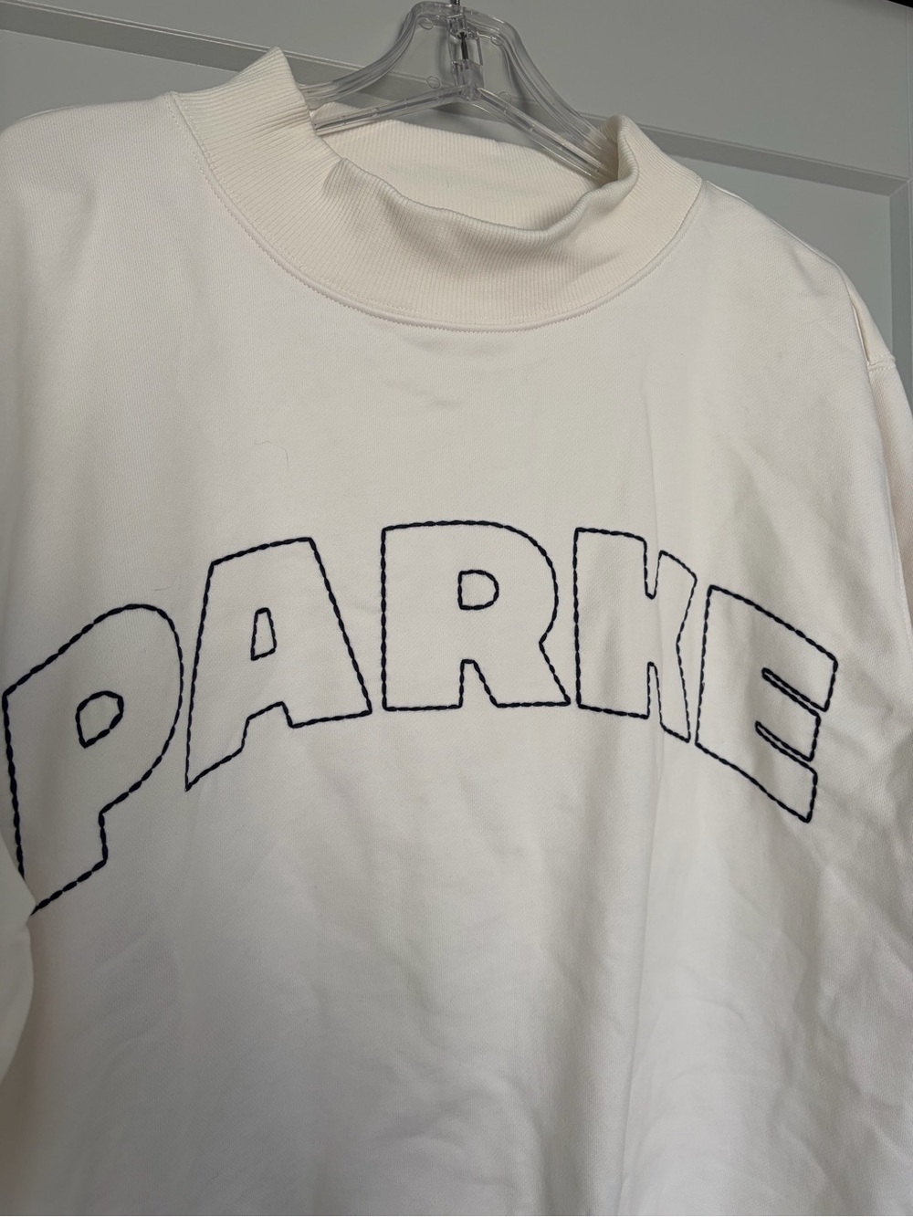 Parke x Target Mockneck Pullover Sweatshirt Cream - Picture 6 of 6